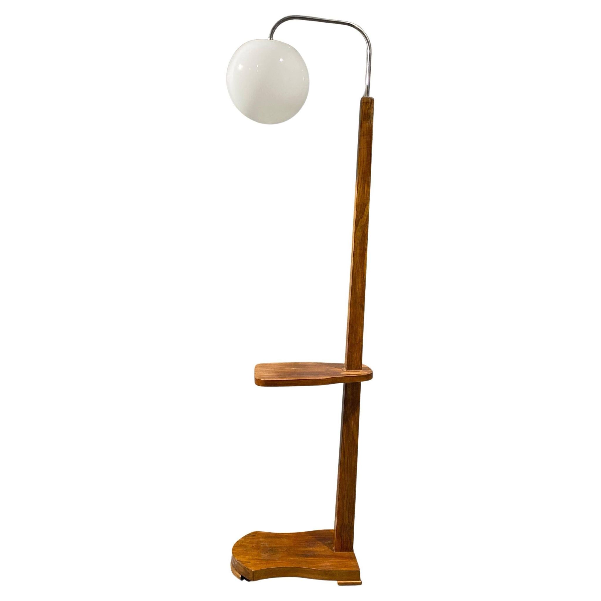 Lampe de sol art déco, années 1930, Tchécoslovaquie