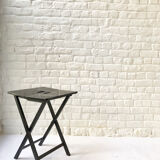 Tables d’appoint laiton & verre fumé