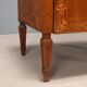 Antique walnut bedside table with maple inlays, converted into a bar cabinet, 19th century.