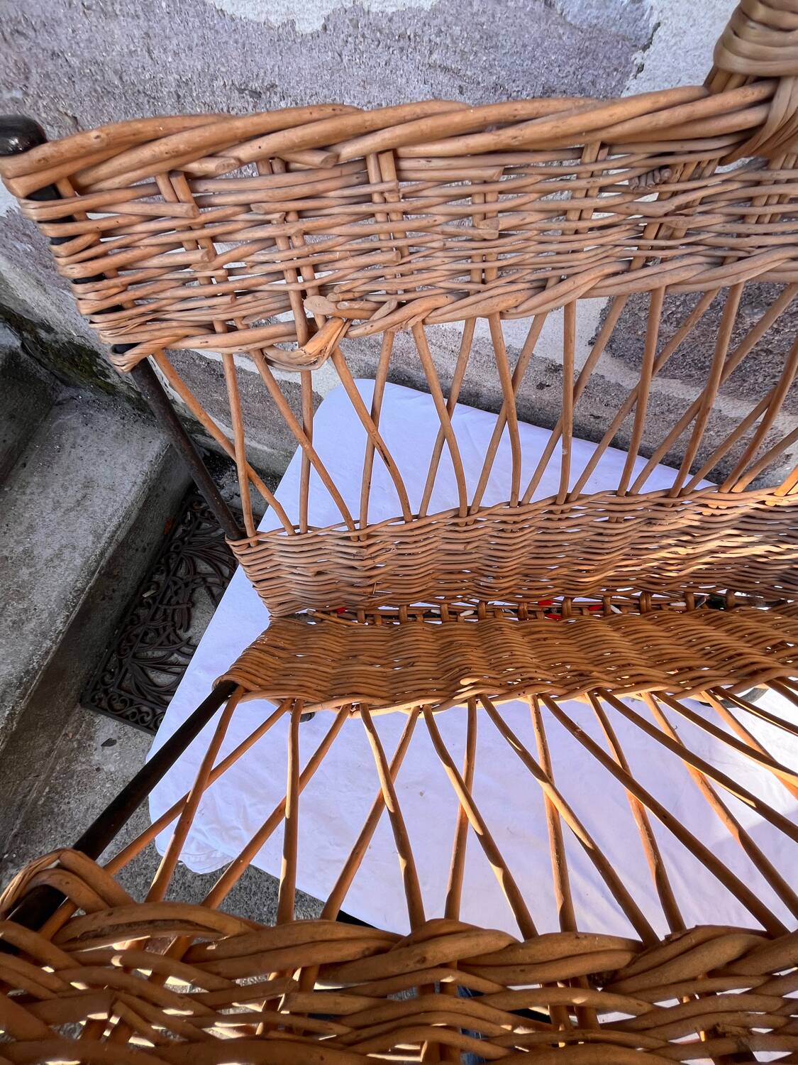 Wicker magazine rack