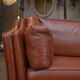 Maison Jansen leather sofa, France, 1970s