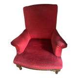 Red velvet toad armchair