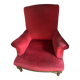 Fauteuil crapaud velours rouge