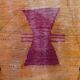 Medium vintage Turkish kilim rug 100x120 cm wool kelim, square 2550