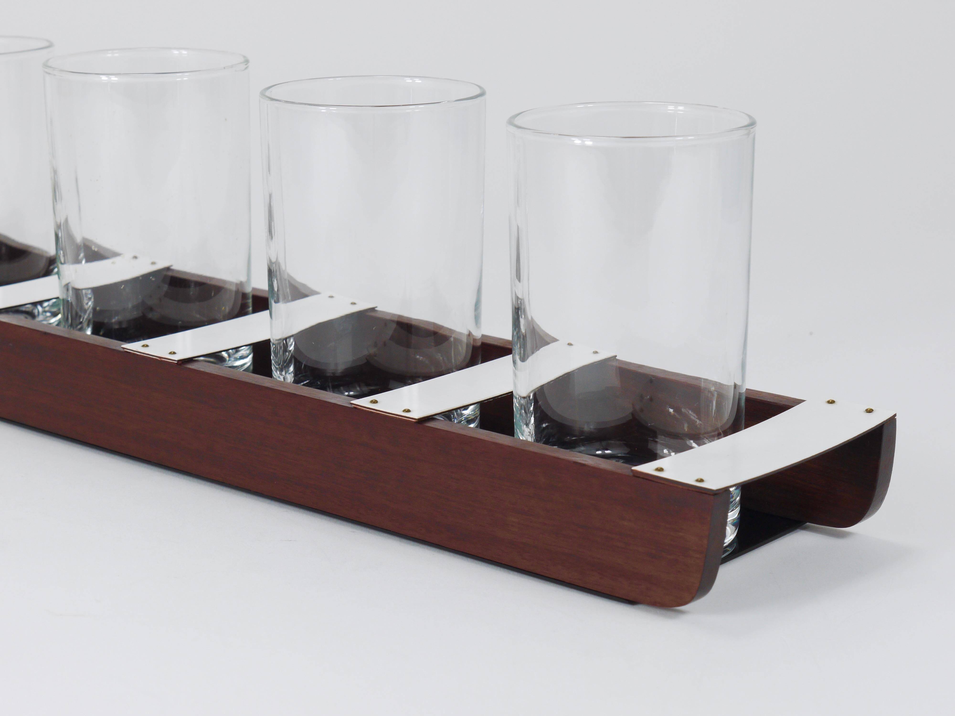 Drinking glass holder by Carl Auböck, made of wood, Austria, 1960s.