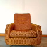 Pair of vintage mustard velvet chairs