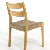 Lot de 6 chaises en chêne EMC Mobler 'Lem' - design danois - chêne