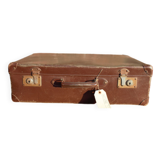 Authentic brown suitcase 60 cm wide