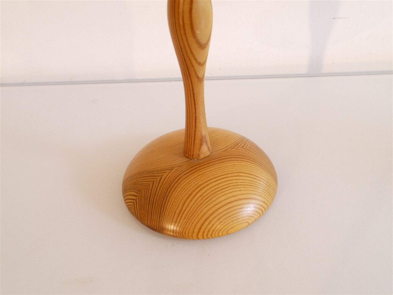 Vintage Scandinavian wooden chandelier 1970