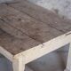 Antique wooden table, wheeled side table, kitchen table, interior decoration