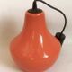 Opaline orange suspension Peill & Putzler 1970s Diameter 23.5 cm