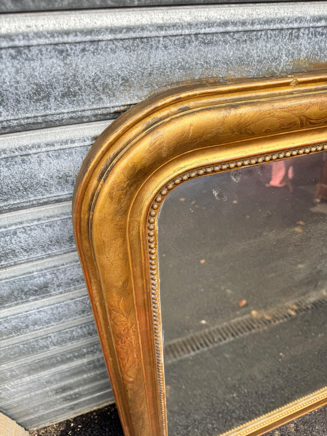 Large gold mirror Louis Philippe 19th century 121/105