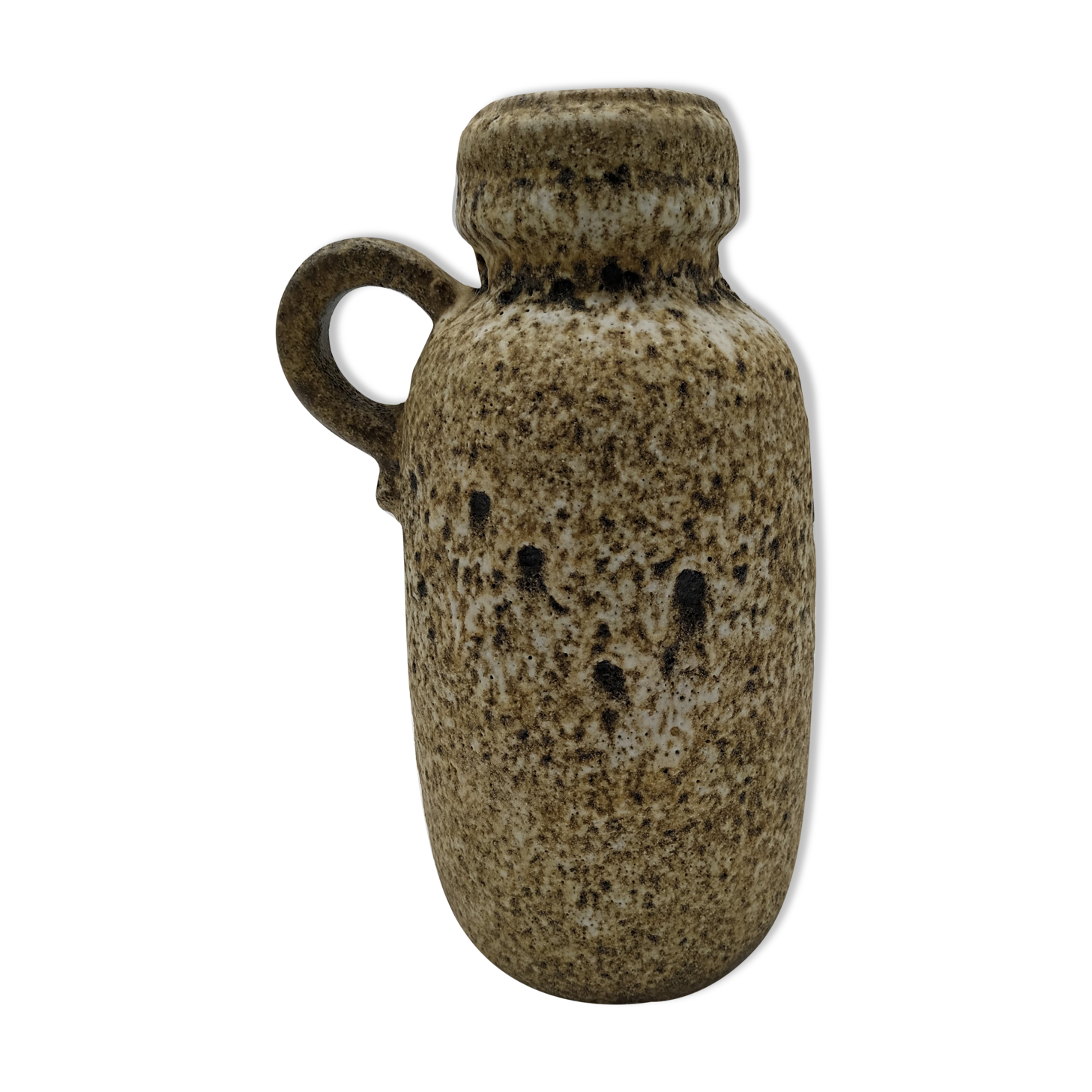 Large vintage fat lava vase