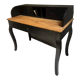 Black stepped wooden desk