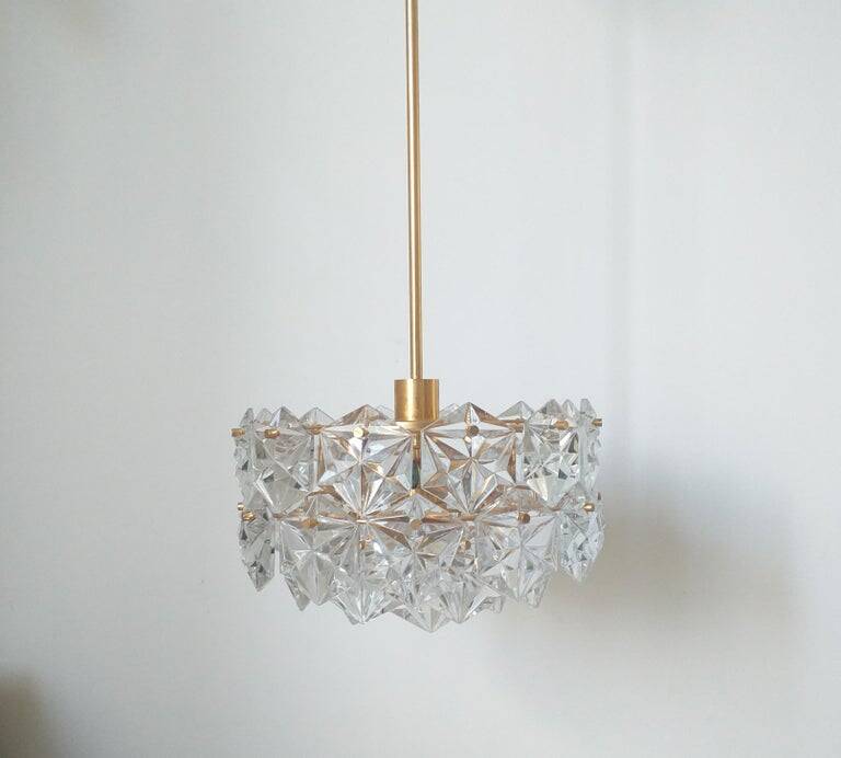 Chandelier en verre BIG des années 1970, Kinkeldey, Allemagne.