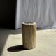 Table d'appoint en bois pétrifié, écorce blanche