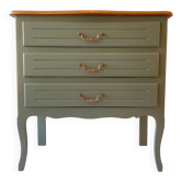 Commode vintage relookée - Vert profond et détails dorés