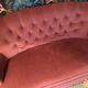 Sofa padded in old pink velvet