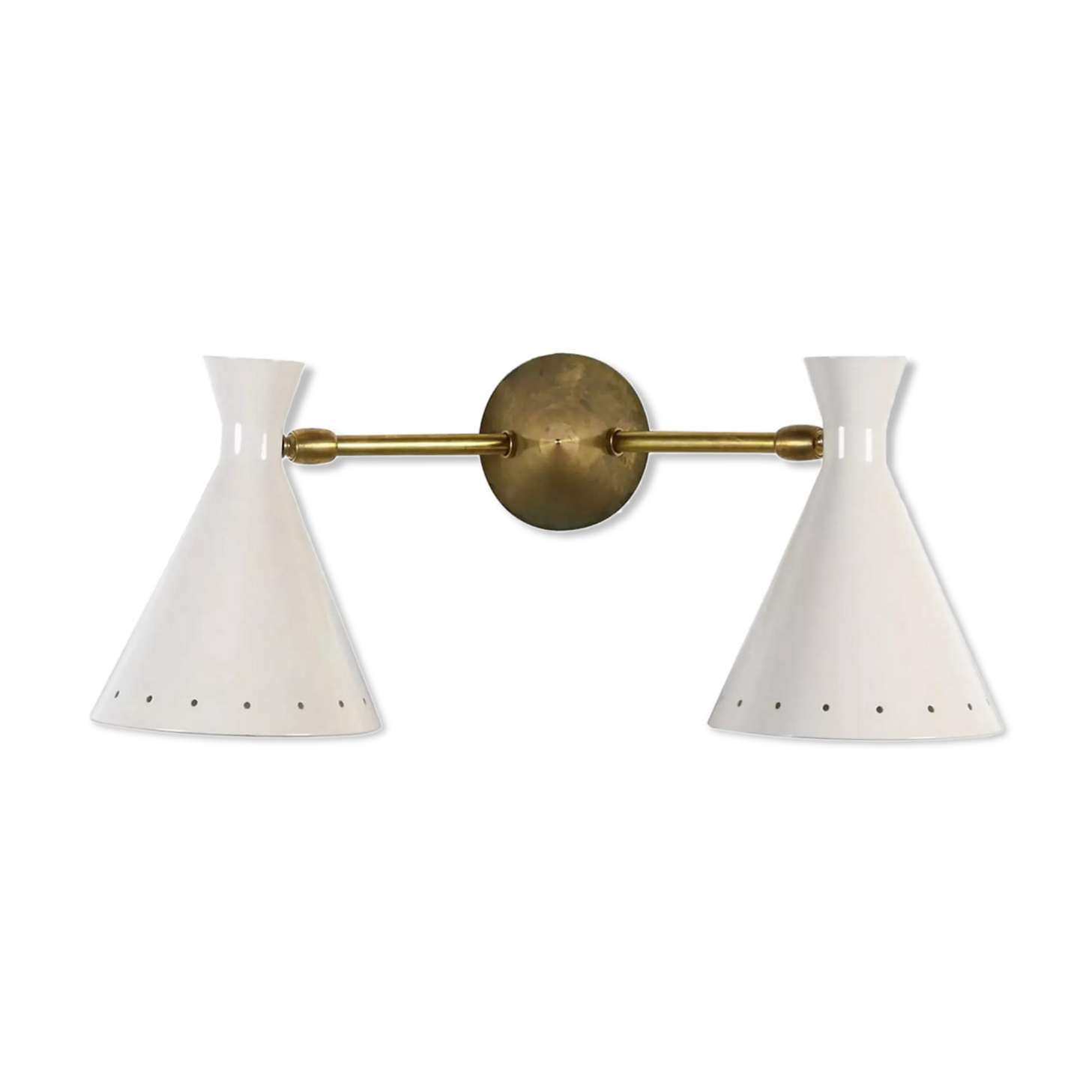 Wall lamp double white casserole
