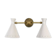 Wall lamp double white casserole