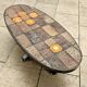 Jean Jaffeux ceramic coffee table vintage design 60-70-80