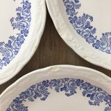 Blue flower dessert plates