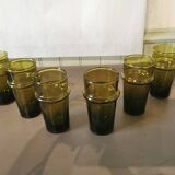 Large amber colored Beldi glasses