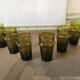 Large amber colored Beldi glasses