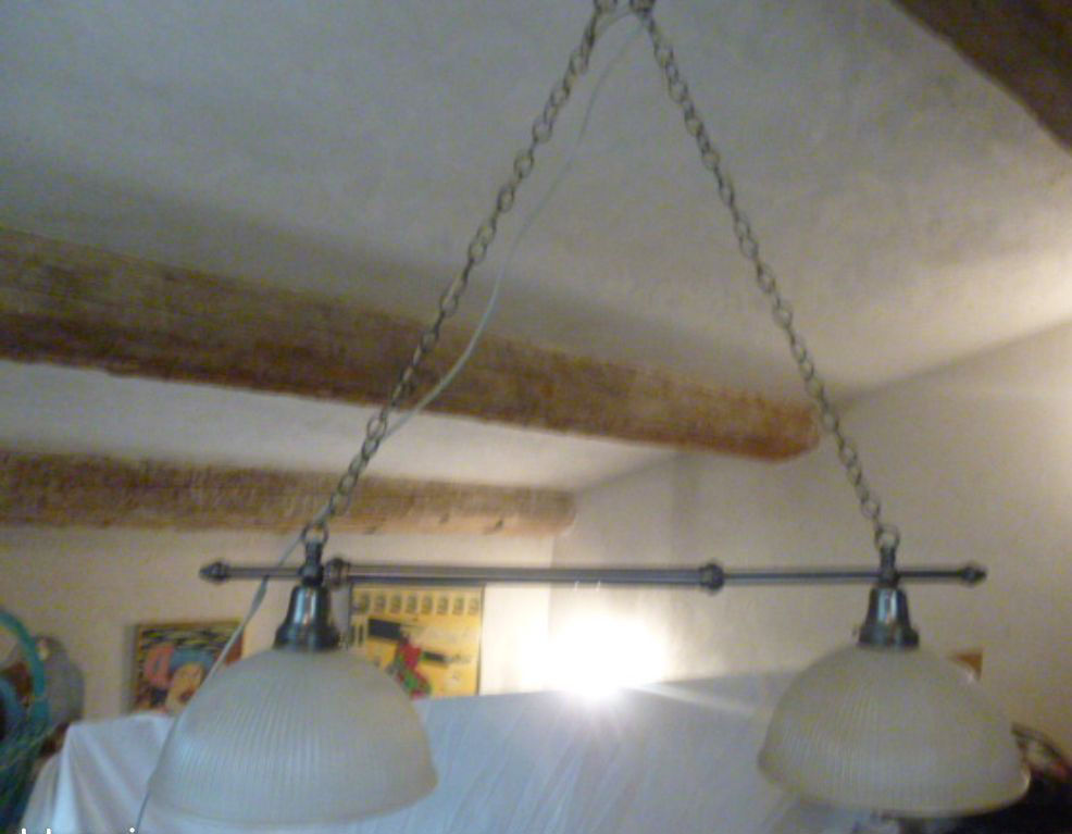 Antique billiard chandelier