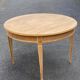 Extendable oval round table renovated in raw Louis XVI oak 200cm
