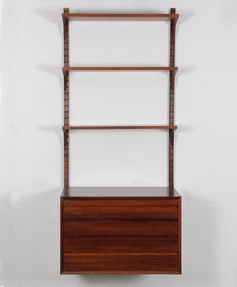 Etagère murale scandinave en palissandre par Poul Cadovius, 1960