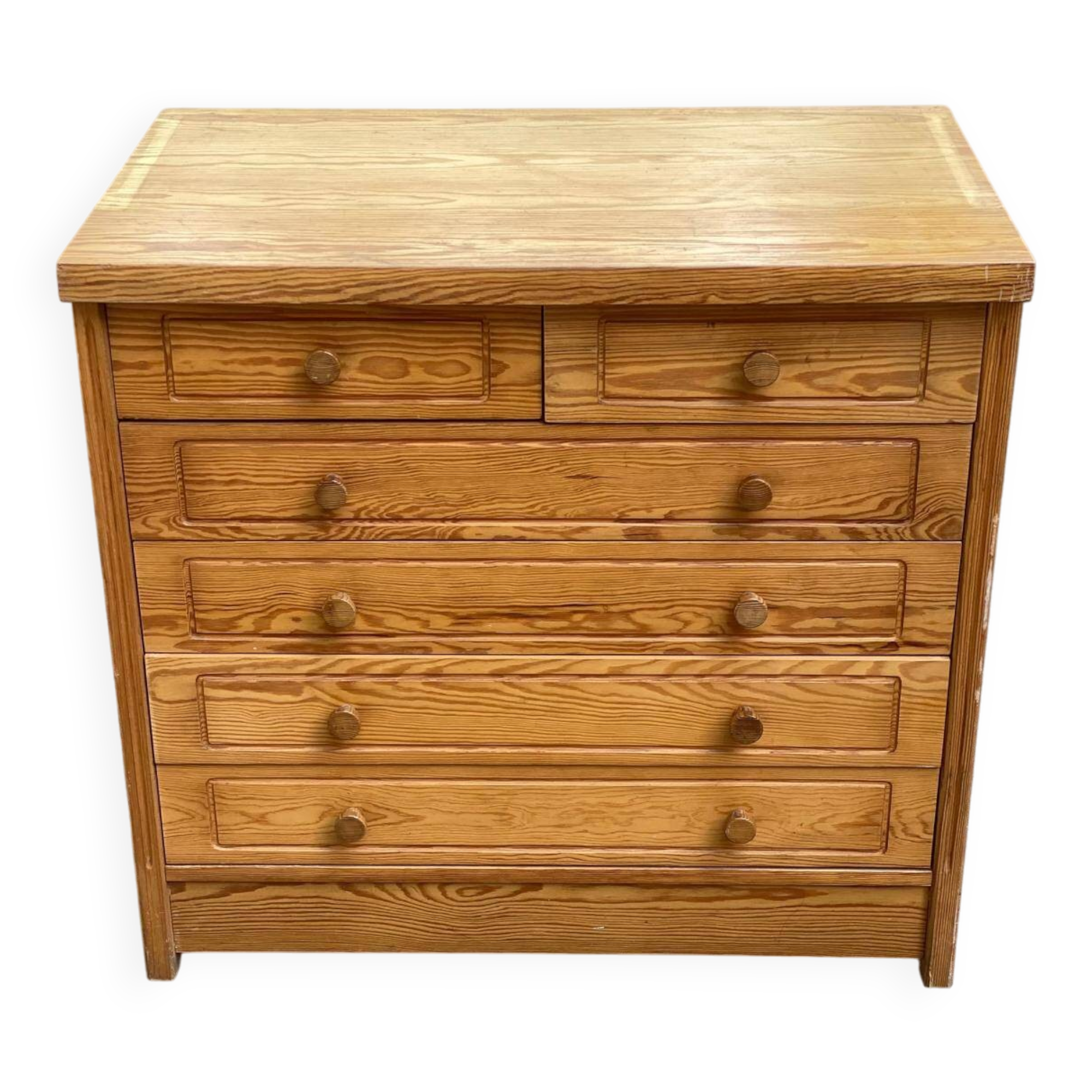 Scandinavian chest of drawers with 6 wooden drawers