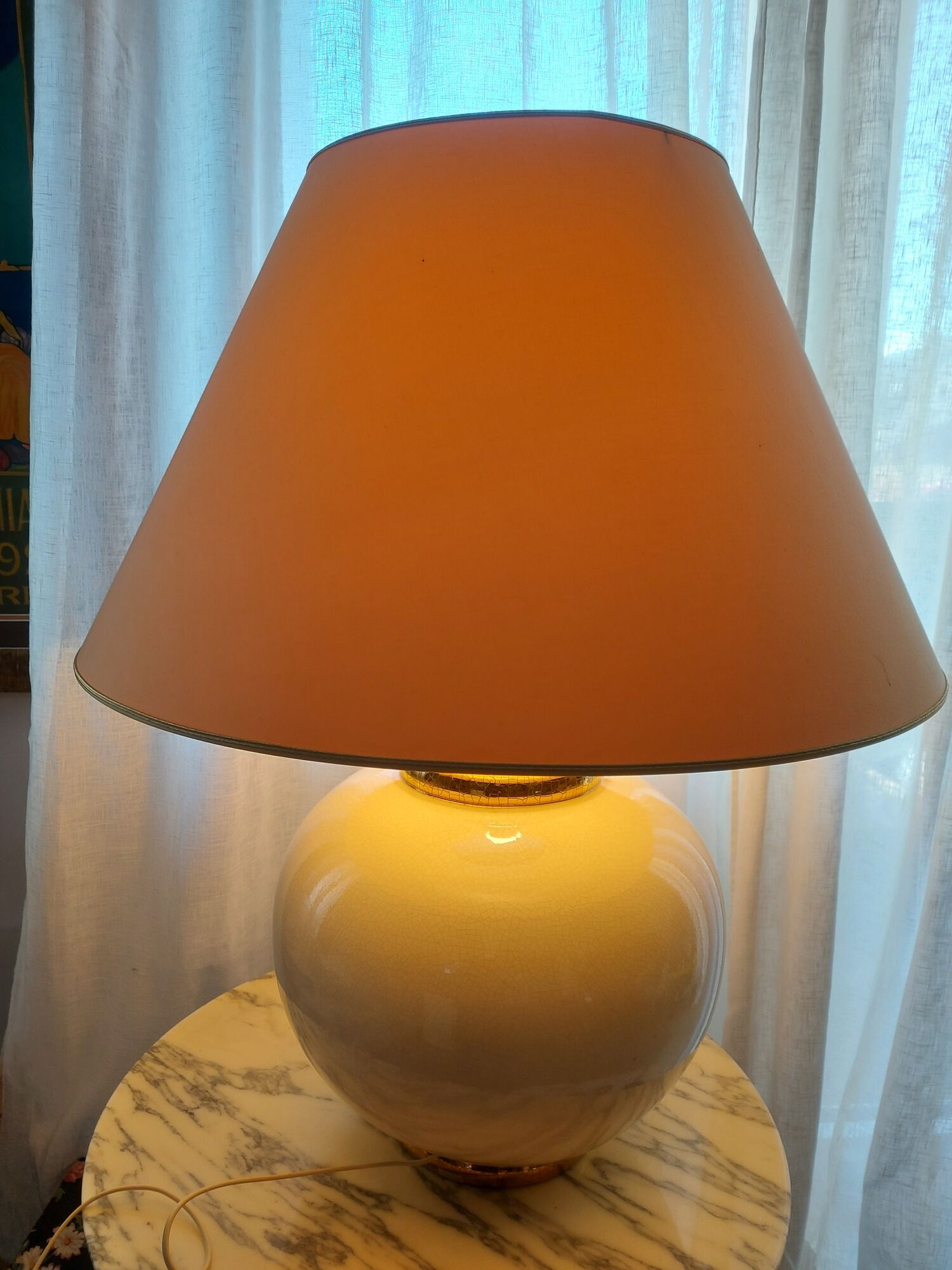 Large ceramic lamp from the 80's KOSTKA