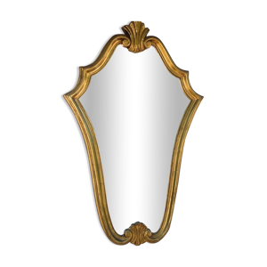 miroir vintage bois doré - coquille