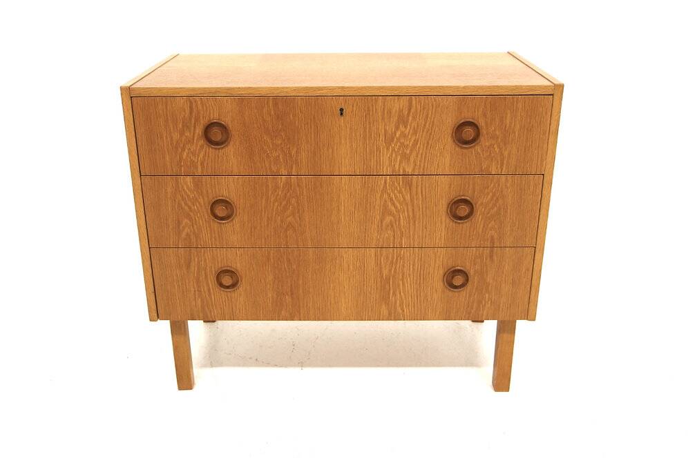 Scandinavian oak chest of drawers, Sweden, 1960