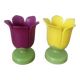 Lot de deux coquetiers tulipes
