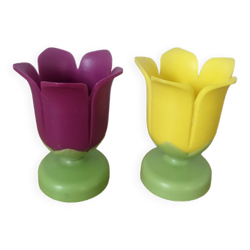 Set of two tulip eggcups