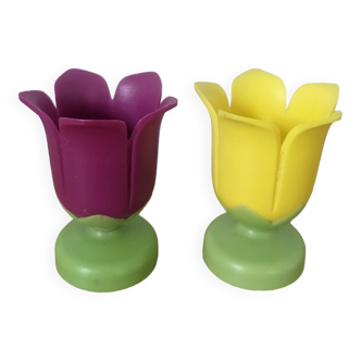 Set of two tulip eggcups