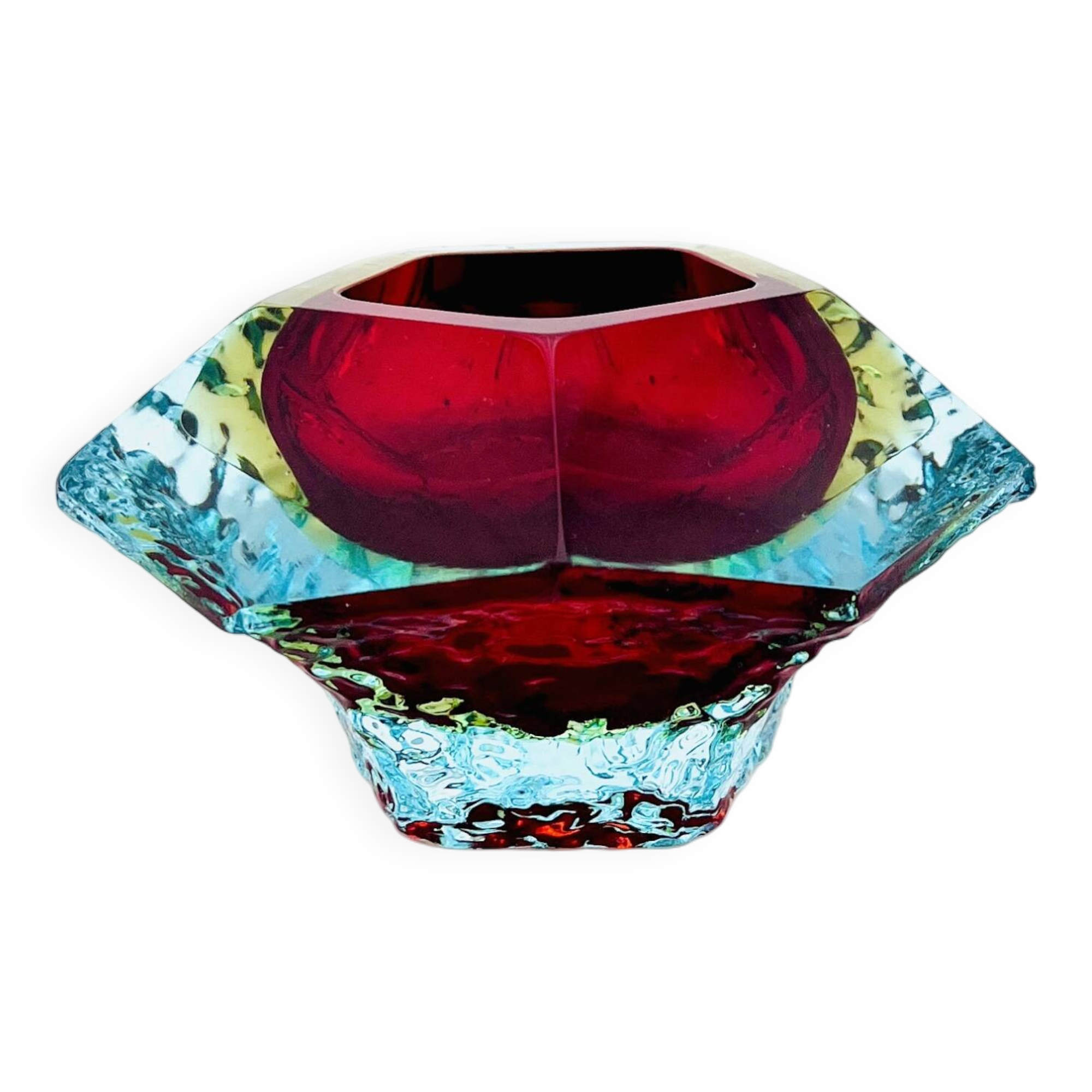 Alessandro Mandruzzato Murano Sommerso Ice Design Bowl