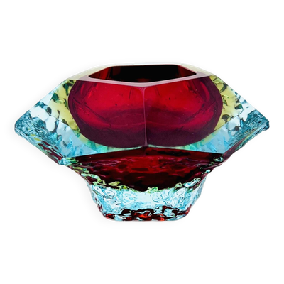 Vide-Poche Alessandro Mandruzzato Murano Sommerso Ghiaccio Design