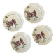 Set of 4 Sarreguemines Simone plates – Vintage floral design