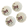 Set of 4 Sarreguemines Simone plates – Vintage floral design