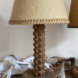 Charles Dudouyt style wooden lamp
