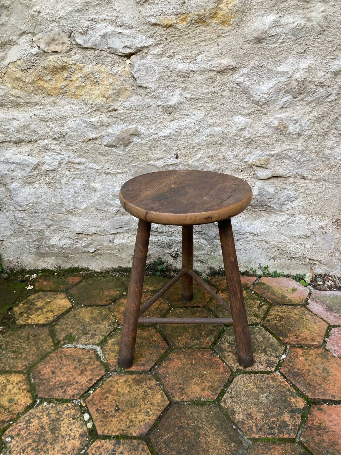 Vintage tripod stool
