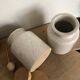 Duo de pots avec couvercles en grès blanc