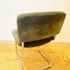 Vintage Roche Bobois chair in green suede Year 1970