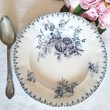 Antique earthenware soup plates
