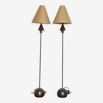 Paire de lampadaires design  1970