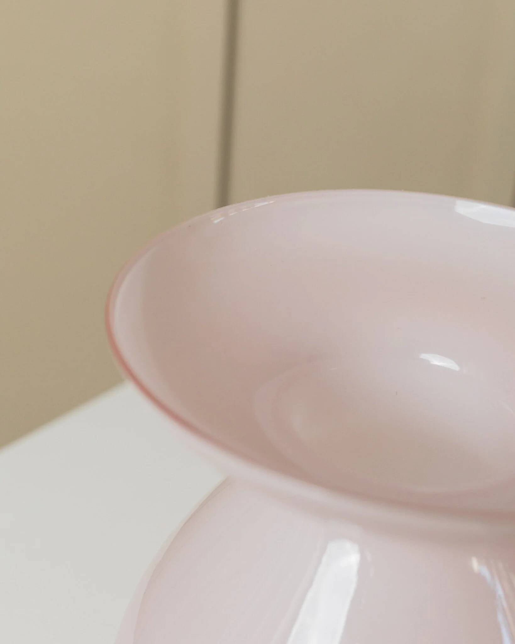 Pink opalescent glass vase by Ikea (2000s) designed by Barbro Wesslander & Pia Amsell