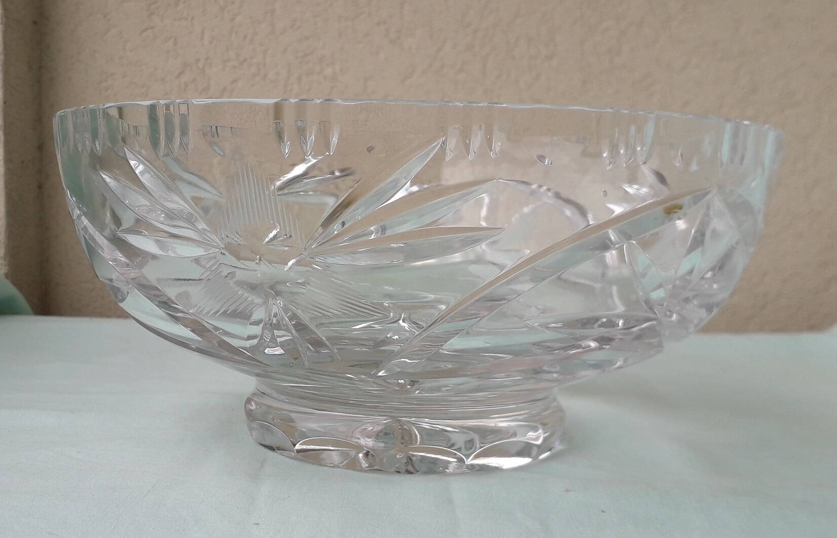 Crystal salad bowl